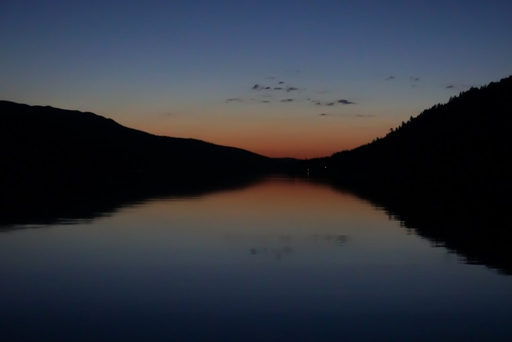 Sunset over a Montana lake